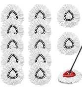 12Pack Spin Mop Replacement Heads,100% Microfiber Mop Head Replacement Compatible with Triangle S...
