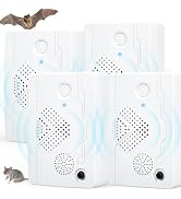 2026 Bat Deterrent Devices for Attic, 4 Pack Rechargeable Ultrasonic Bat Fortress Mini Keep Away,...