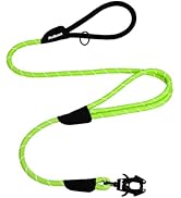 PetBonus Two Handles Dog Leash, 5FT Heavy Duty Pet Rope Leash with Quick Release Metal Clip, Comf...
