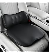 Coverado Memory Foam Car Seat Cushion and Lumbar Support Pillow for Driving Seat, Ergonomic Desig...