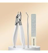 Nail Clippers for Seniors with Thick Toenails, 30° Slanted Eagle-Beak Toenail Clipper for Ingrown...