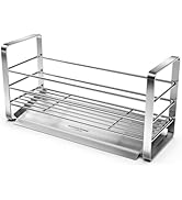 WAGENSTEIGER Stainless Steel Over Sink Organizer Rack, Sponge Holder, Soap Dispenser, Fast Draina...