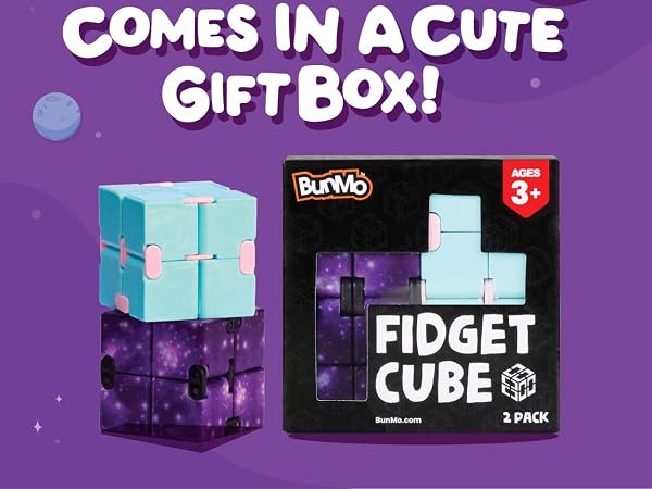 BunMo 2 Pack Infinity Fidget Cube