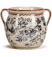 BUYMAX Ceramic Plant Pots for Indoor Plants with Drainage Hole, Vintage Crackle Glaze Hand-Painte...