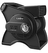 Lasko Pivoting High Velocity Portable Utility Fan - 12" - U12104 - Black | Adjustable Air Mover B...