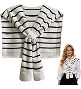 huablo Women's Fashion Knitted Shawl - Khaki Sweater Shawl for Air-Conditioned Rooms