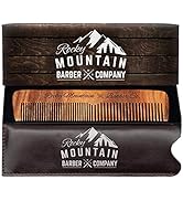 Hair Comb - Wood with Anti-Static & No Snag with Fine and Medium Tooth for Head Hair, Beard, Must...