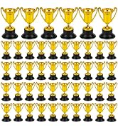Nicunom 50 Pack Mini Trophies for Awards, Plastic Gold Award Trophy Cups for Kids Participation T...