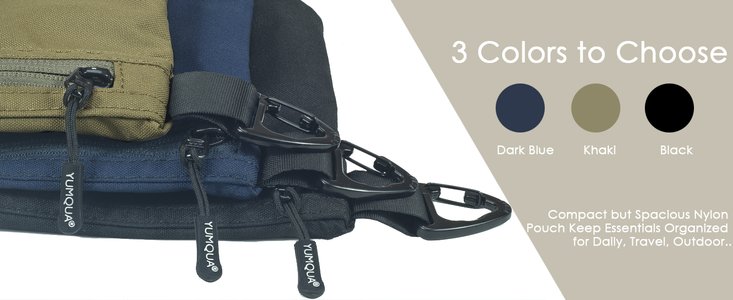 Compact Nylon Pouch Keep All Travel Essentials Well Organzied
