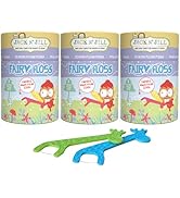 Jack N' Jill Fairy Floss - Individually Wrapped Recyclable Floss for Kids, Cornstarch Handles and...