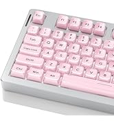 Fejwlvs Crystal Jelly Keycaps, Pink Front Custom Translucent Keycaps, Cute Shine Through Keyboard...