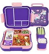 Caperci Bento Box for Kids - Leak-Proof Toddler Lunch Box Container with 2 Modular Containers & 4...