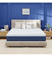 EGOHOME 12 Inch Queen Mattress, Gel Memory Foam with Charcoal, Fiberglass Free, CertiPUR-US Certi...