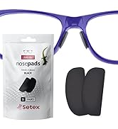 Setex Gecko Grip 1.8mm Thick Anti Slip Eyeglass Nose Pads, (5 Black Pair) USA Made, Innovative Mi...
