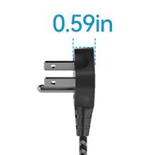 extension cord flat wall plug