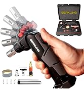 Berkling BSG-2000 Cordless Butane Soldering Torch Kit, 5-Way Adjustable Head, Multi-Functional So...