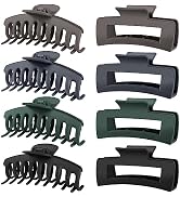 TOCESS 8 Pack Big Hair Claw Clips for Women Large Claw Clip for Thin Thick Curly Hair 90's Strong...
