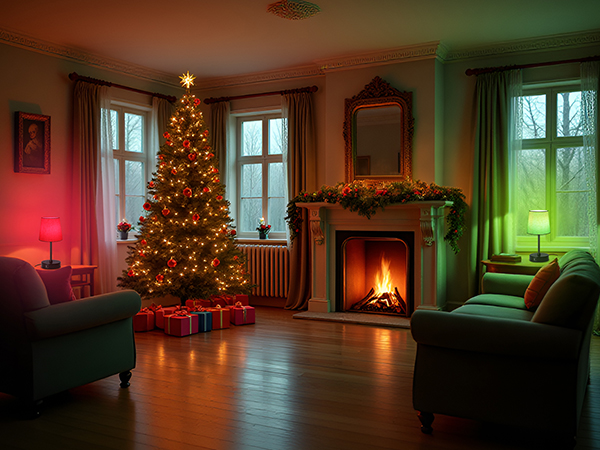 lamp for holiday decor