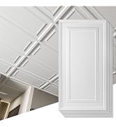 Art3d 12-Pack Drop Ceiling Tiles 2x4 Ft, PVC Decorative Ceiling Covering Panels for Basement Kitc...