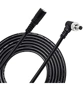 SinLoon 10Ft DC Extension Cable 90 Degree DC Power Adapter Plug 5.5mm x 2.1mm Male to Female Exte...