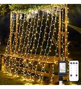suddus Curtain Lights for Bedroom, 300 Led 9.8x9.8ft Curtain Lights for Backdrop, Curtain String ...