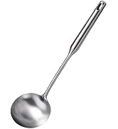 Soup Ladle, Metal 316 Stainless Steel Kitchen Ladles Spoon, Large Cooking Ladel Kitchen Utensil L...
