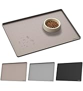 YINEYA Silicone Under Sink Mat Waterproof 24" x 16", Raised Edge Under Kitchen Sink Mat, BPA-Free...