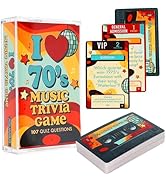 AQUARIUS I Love 70’s Music Trivia Card Game – Retro 1970s Music Quiz Game, Disco Rock Pop Trivia ...