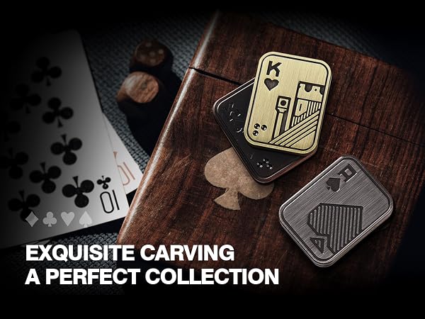ITOKEY Metal Fidget Toys, EDC Fidget Slider, Desk Toy for Men, Cool Office Clicker Haptic Coin