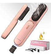 Cordless Hair Straightener Brush, Portable for Travel Touch-Ups, Model S03 | Straightening Brush ...