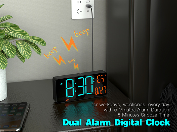 6.7in digital clock