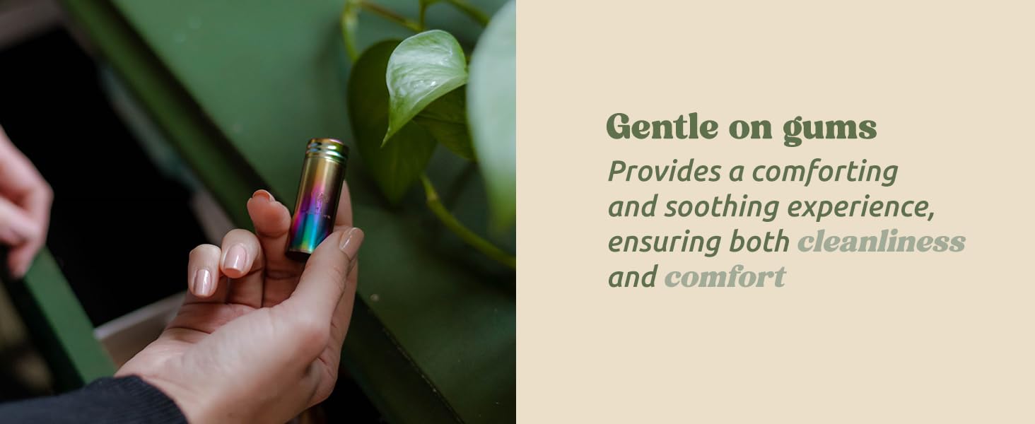 vegan bamboo charcoal dental floss refillable steel container candelilla wax oral care