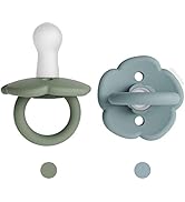 Moonkie Pacifiers Set of 2 | One-Piece Design Baby Pacifier with Large Air Holes | BPA-Free Safe ...