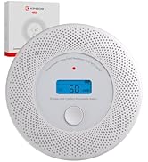 KIMROG 10-Year Battery Combination Smoke & Carbon Monoxide Detector, 2-in-1 CO Detector Alarm for...