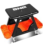 DNA Motoring TOOLS-00188 Mechanic Stool - 23" x 13.5" x 10.5" (L x H x W), Rolling Work Seat w/Lo...