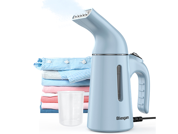 Blesgam Steamer for Clothes 700W, Fast Heat-up in 40S, 120ML Water Tank, 25g/min Strong Penetrati...