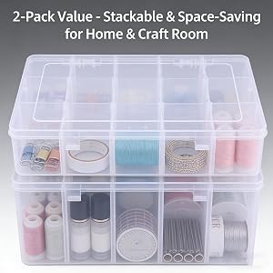 2-Pack Set - Perfect for Home & Craft Room Organization