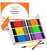 Shuttle Art Mechanical Pencils, 210 Pack Bulk Mechanical Pencils 0.7mm Medium Point, HB #2 Lead, ...