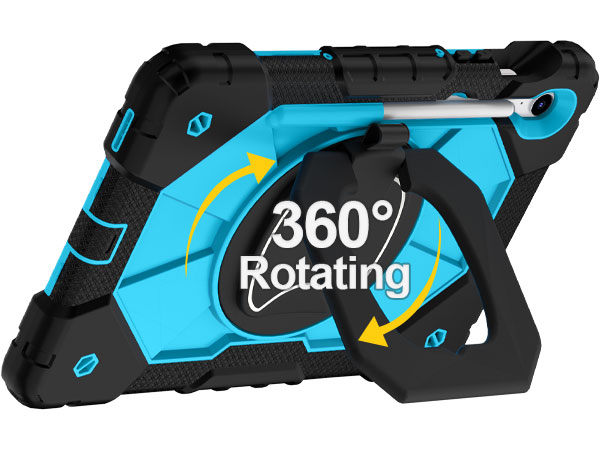 Heavy Duty Shockproof Cover for Samsung S9 FE Tablet Case with 360 Rotating Stand