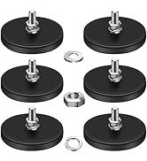 DIYMAG 6Pcs Rubber Coated Magnets, Adhesive Power 30LBS Anti-Scratch Neodymium Large Magnet Base ...