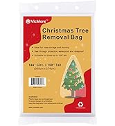 VICMORE Clear Christmas Tree Removal Bag 144-Inch Circumference by 108-Inch Tall Christmas Tree S...