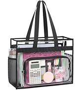 PACKISM Clear Tote Bag for School - Large Heavy Duty Clear Bag for School, See Through PVC Transp...