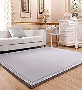 Eanpet Soft Tatami Mat Area Rug Pad Non-Slip Memory Foam Carpet Large Playmats for Kids Crawling ...