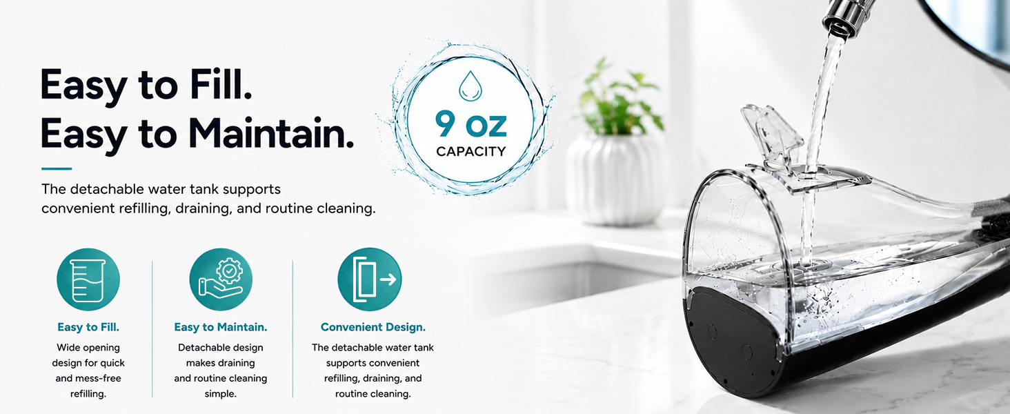SimpliCare F5052 cordless water flosser for daily oral care and deep cleaning