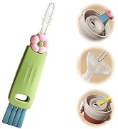 3 in 1 Cup Lid Cleaning Brush, 2024 Multifunctional Crevice Portable Cup Lid Cleaning Brush for B...