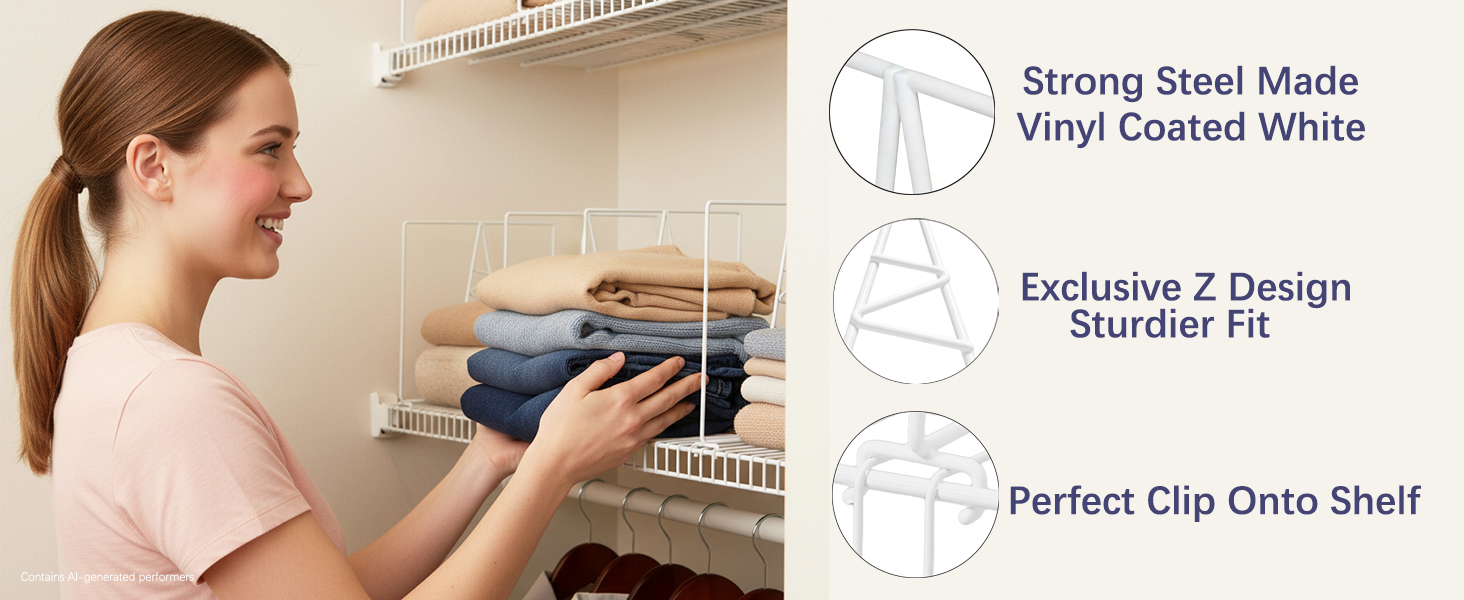 wire shelf dividers