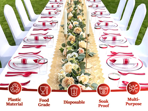 plastic dinnerware set