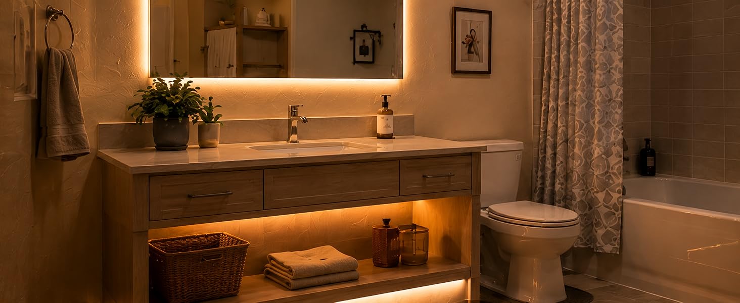 Warm White Motion Sensor LED Strip Lights