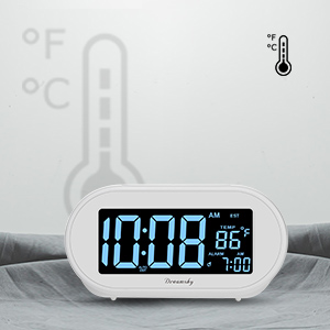 alarm clock with temperature