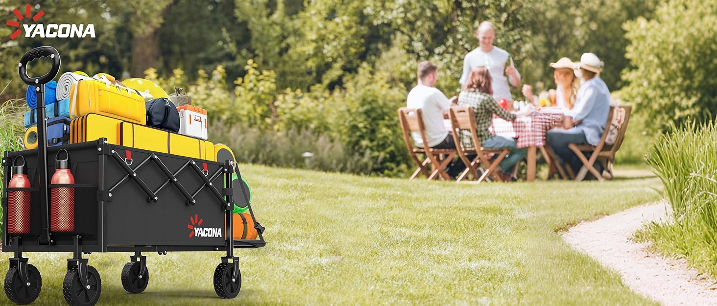 Yozoia 360LBS Heavy-Duty Wagons Carts Foldable